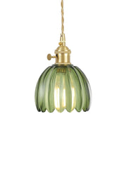 Verdoma Vintage Flower Glass Pendant Lamp for Dining and Reading Spaces